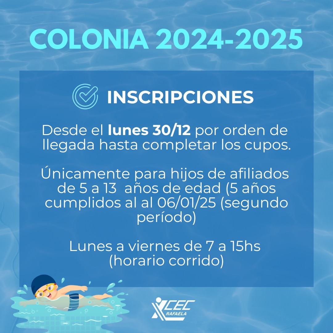 NUEVA INSCRIPCIÓN A COLONIA