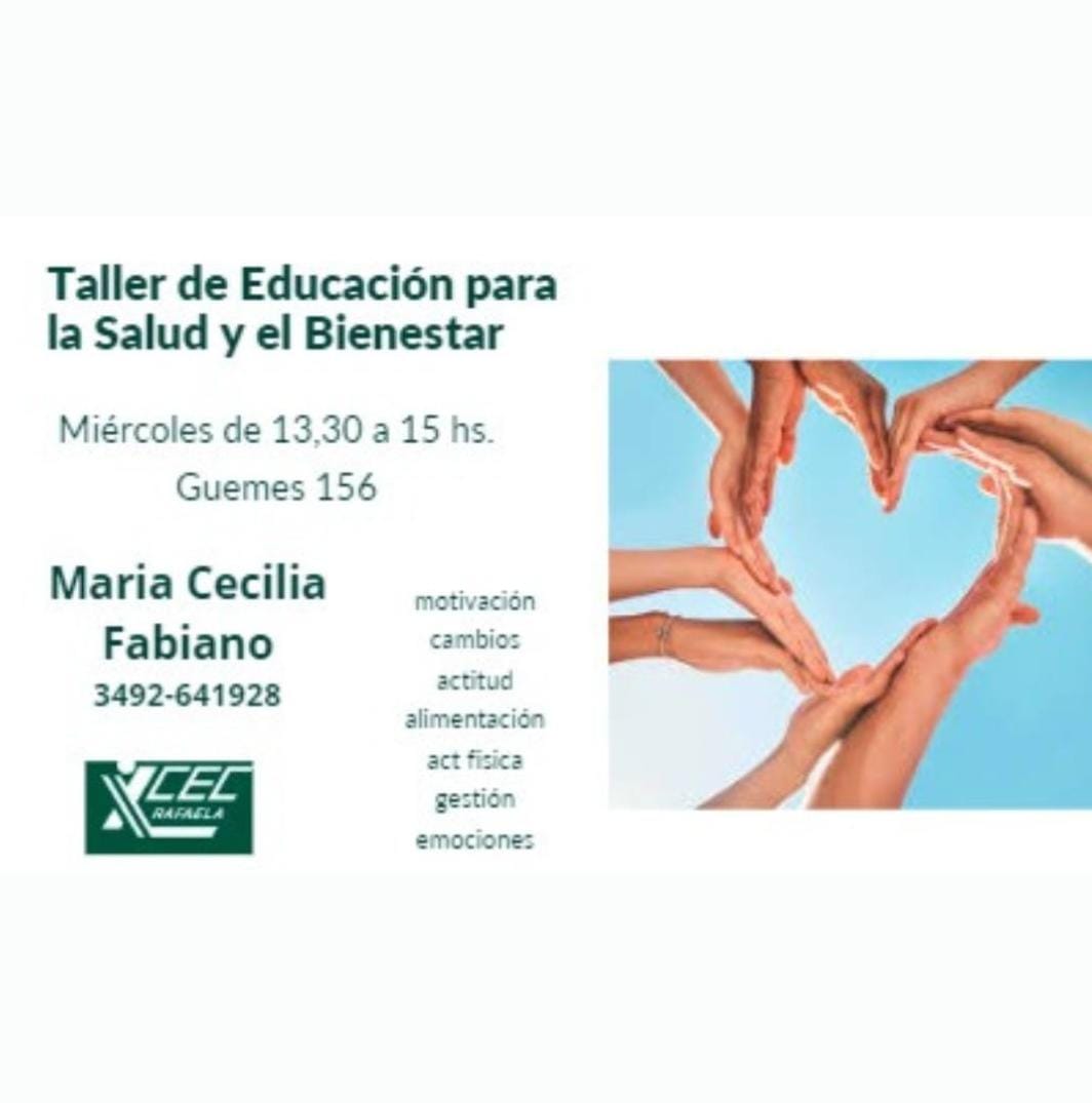 TALLER DE EDUCACIÓN PARA LA SALUD Y EL BIENESTAR