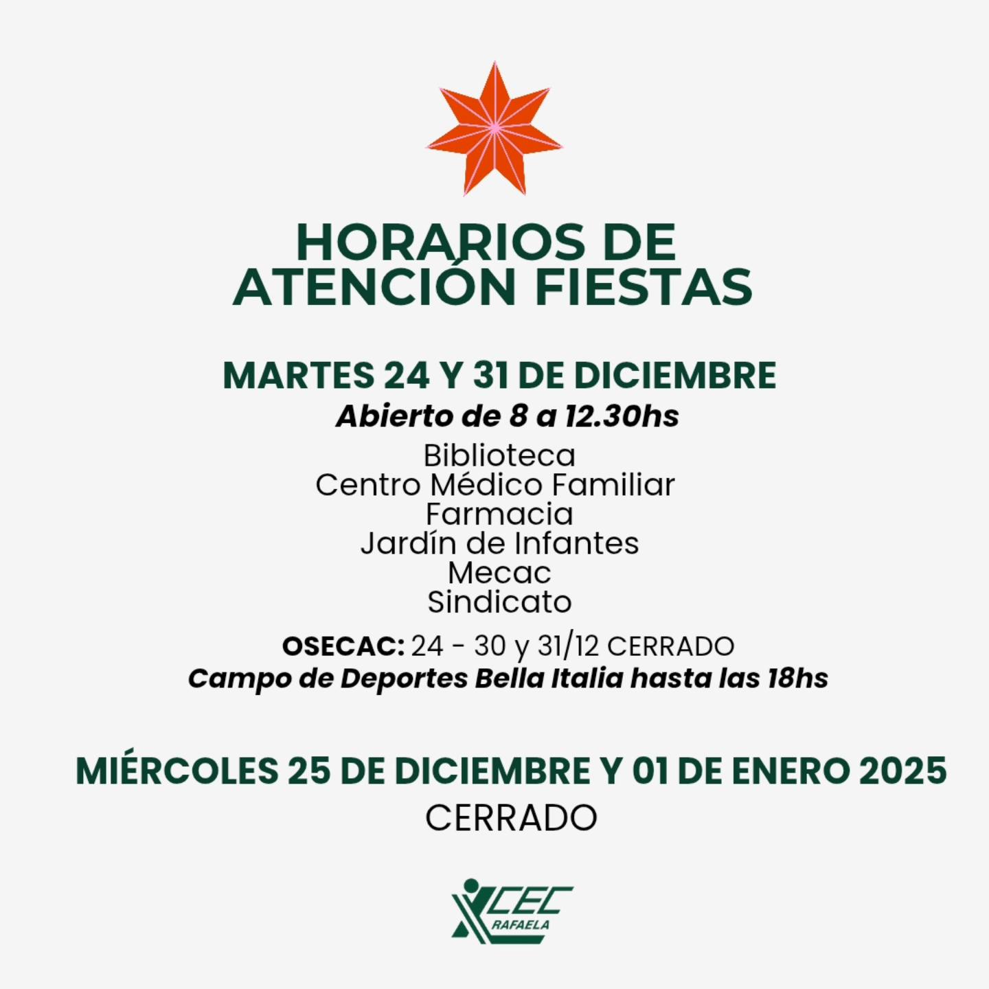 HORARIOS