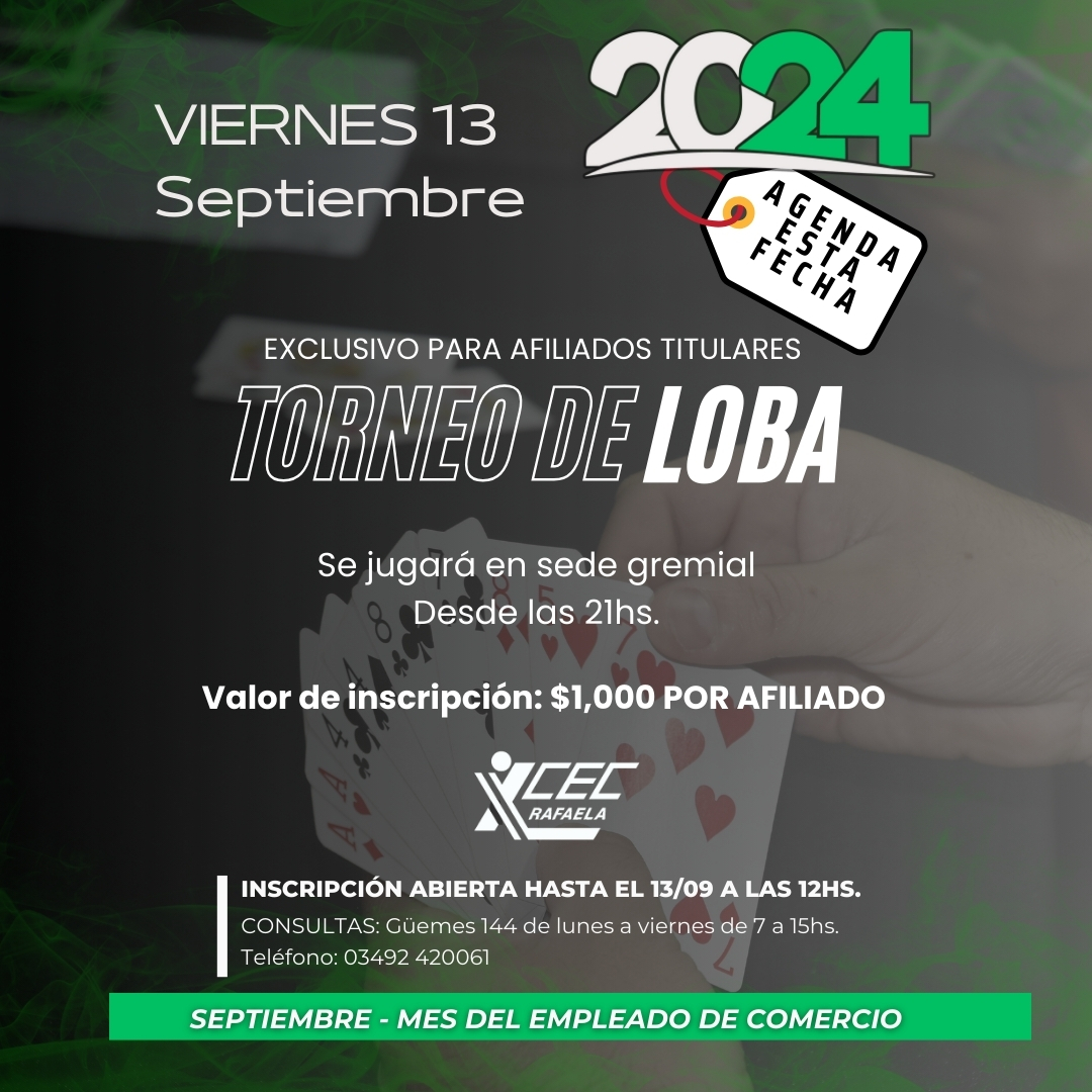 TORNEO DE LOBA ♥️♣️♠️♦️